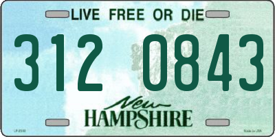 NH license plate 3120843