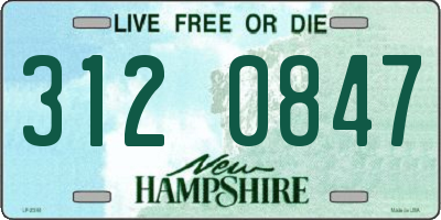 NH license plate 3120847
