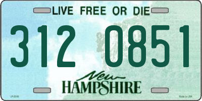 NH license plate 3120851