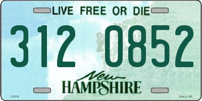 NH license plate 3120852
