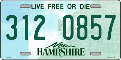 NH license plate 3120857