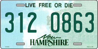 NH license plate 3120863