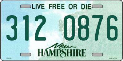 NH license plate 3120876