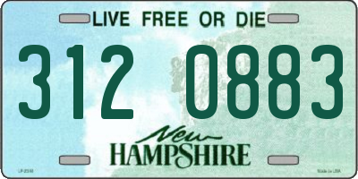 NH license plate 3120883