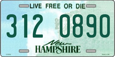 NH license plate 3120890