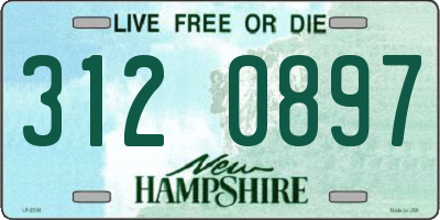NH license plate 3120897