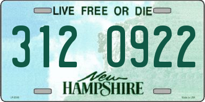 NH license plate 3120922