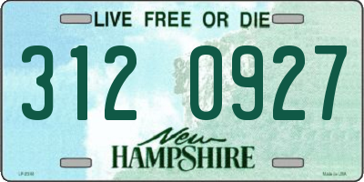 NH license plate 3120927