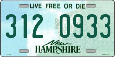 NH license plate 3120933