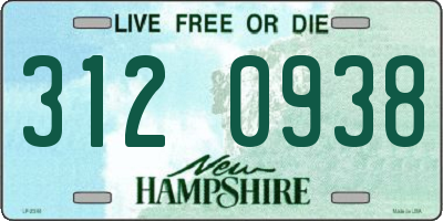 NH license plate 3120938