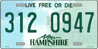 NH license plate 3120947
