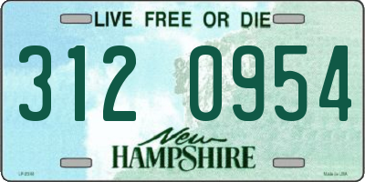 NH license plate 3120954