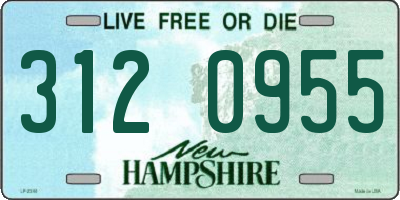 NH license plate 3120955