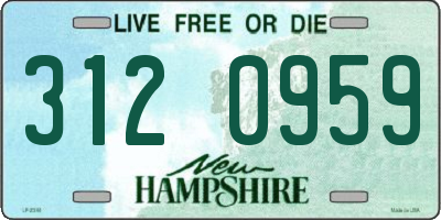 NH license plate 3120959