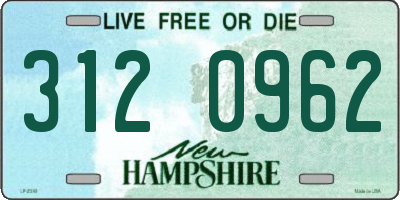 NH license plate 3120962