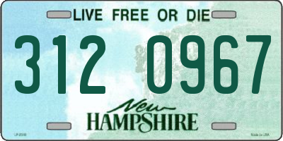 NH license plate 3120967