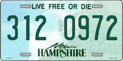 NH license plate 3120972