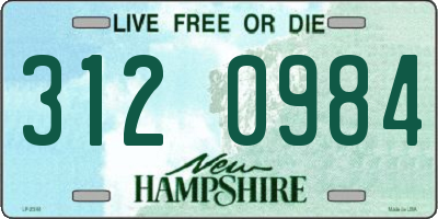 NH license plate 3120984
