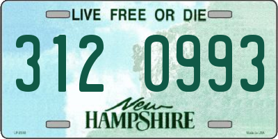 NH license plate 3120993
