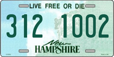 NH license plate 3121002
