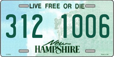 NH license plate 3121006