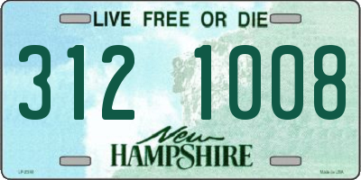 NH license plate 3121008