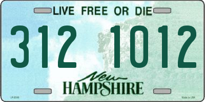 NH license plate 3121012