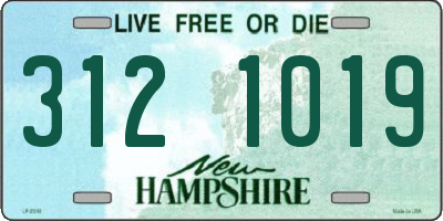 NH license plate 3121019