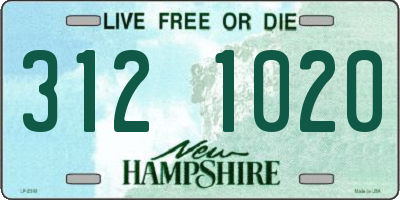 NH license plate 3121020