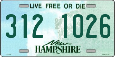 NH license plate 3121026