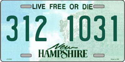 NH license plate 3121031