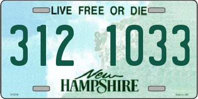 NH license plate 3121033