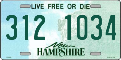 NH license plate 3121034