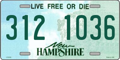 NH license plate 3121036