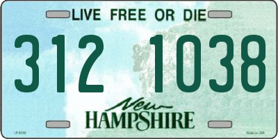 NH license plate 3121038
