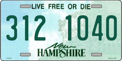 NH license plate 3121040
