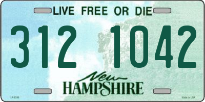 NH license plate 3121042