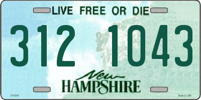 NH license plate 3121043