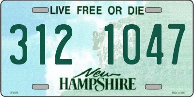 NH license plate 3121047