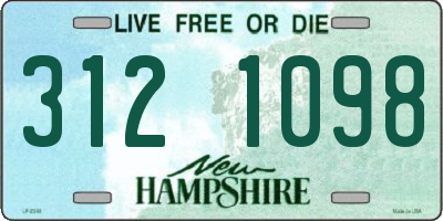 NH license plate 3121098