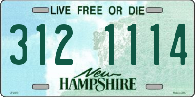 NH license plate 3121114