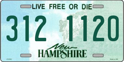 NH license plate 3121120