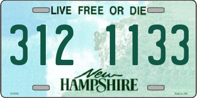 NH license plate 3121133