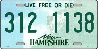 NH license plate 3121138