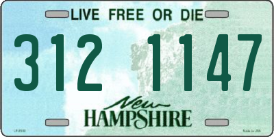 NH license plate 3121147