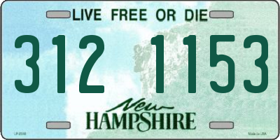 NH license plate 3121153