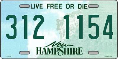 NH license plate 3121154