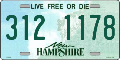 NH license plate 3121178