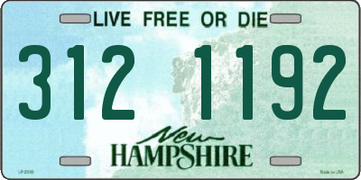 NH license plate 3121192