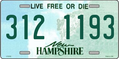 NH license plate 3121193